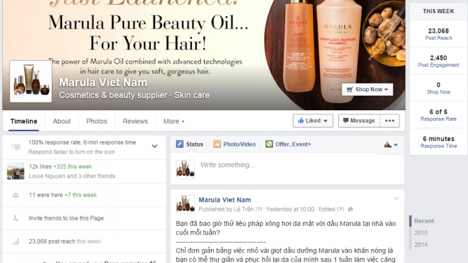 quản trị page facebook