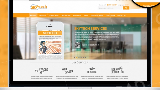 Thiết kế giao diện cho Sky Tech