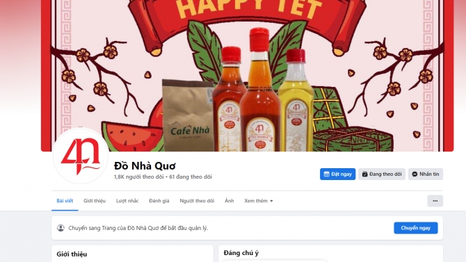 Quản lý Fanpage bán hàng