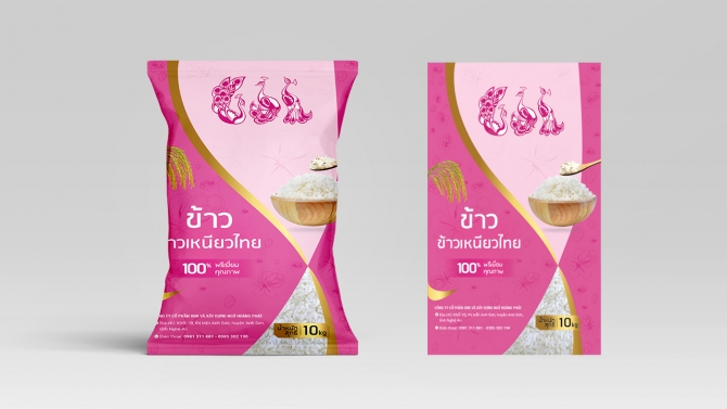 Thiết kế bao b&igrave; gạo Th&aacute;i