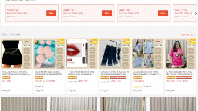 X&acirc;y dựng gian h&agrave;ng TMĐT Shopee