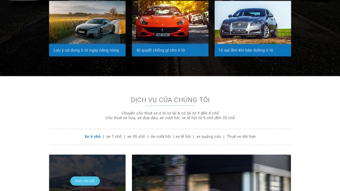 Thiết kế Website &Ocirc; t&ocirc; tự l&aacute;i
