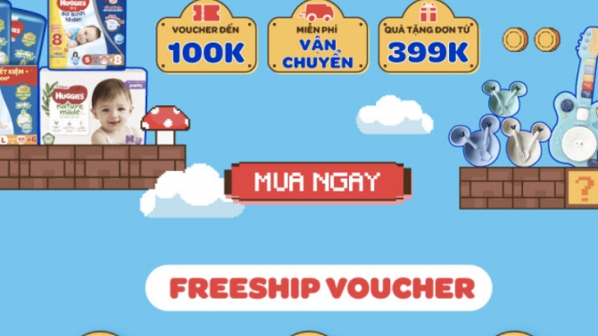 Thiết kế gian h&agrave;ng / Landing Page / Mẹ v&agrave; B&eacute;