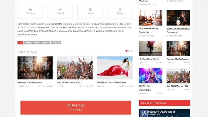 Template website clip cho 1 đối t&aacute;c sing.