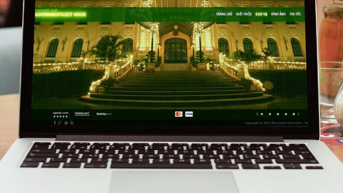 Thiết kế website Nh&agrave; Kh&aacute;ch Ch&iacute;nh Phủ