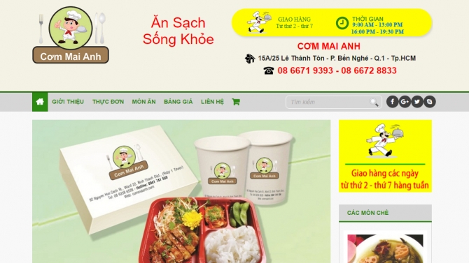 Thiết kế website Cơm văn ph&ograve;ng