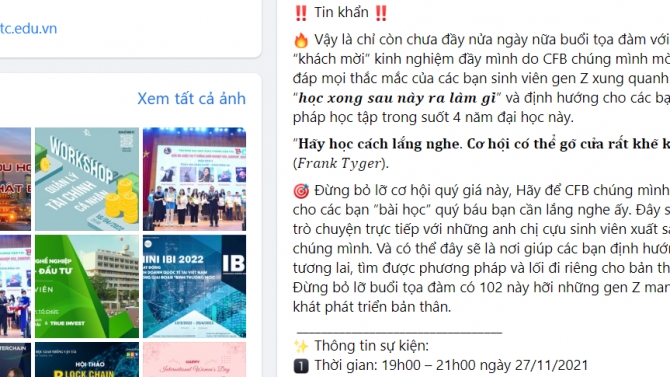 Viết content cho fanpage c&acirc;u lạc bộ trường