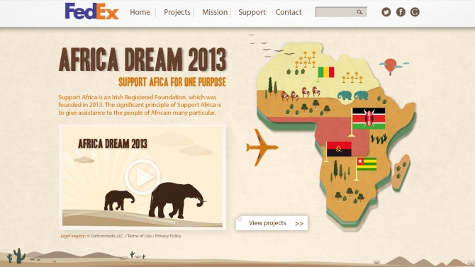 Concept website Africa Dream