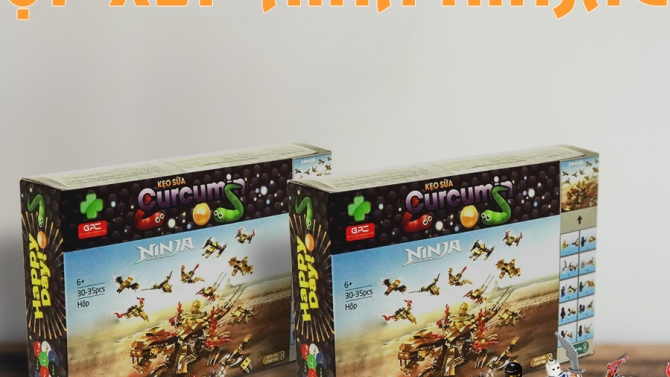 Thiết kế Banner Hộp xếp h&igrave;nh Ninjago