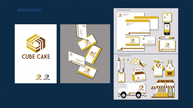 Bộ nhận diện thương hiệu CubeCake