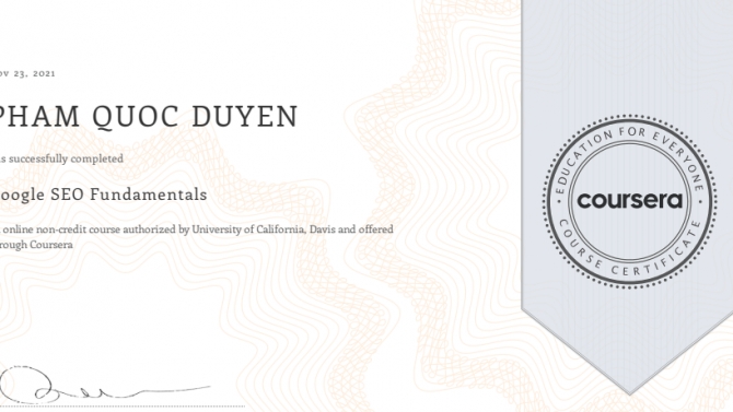 SEO Certificate