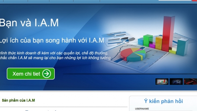 Website c&ocirc;ng ty I.A.M Việt Nam