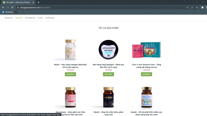 Website b&aacute;n h&agrave;ng Cty Đồng Giao