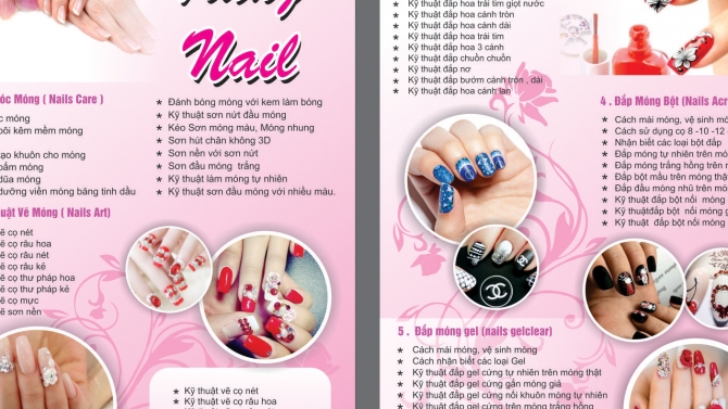Thiết kế tờ rơi Nail đẹp quyến rũ
