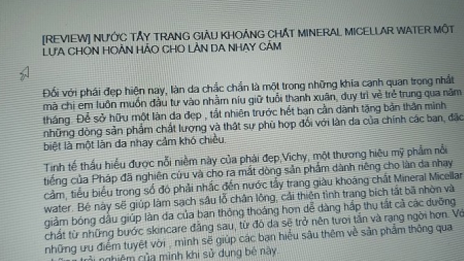 Viết b&agrave;i review sản phẩm