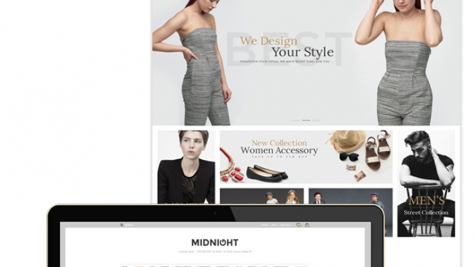PSD sang HTML/CSS Theme Jms Midnight