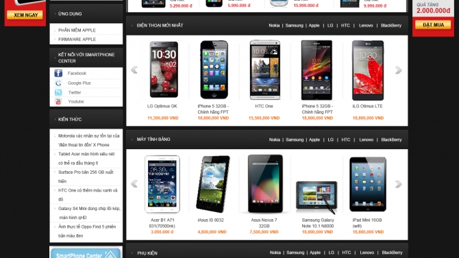 Lập tr&igrave;nh website smartphonehaiphong.vn