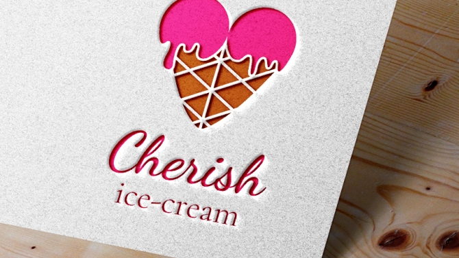 Thiết kế logo Cherish ice-cream