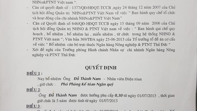 Phụ trách tin học ng&acirc;n hàng