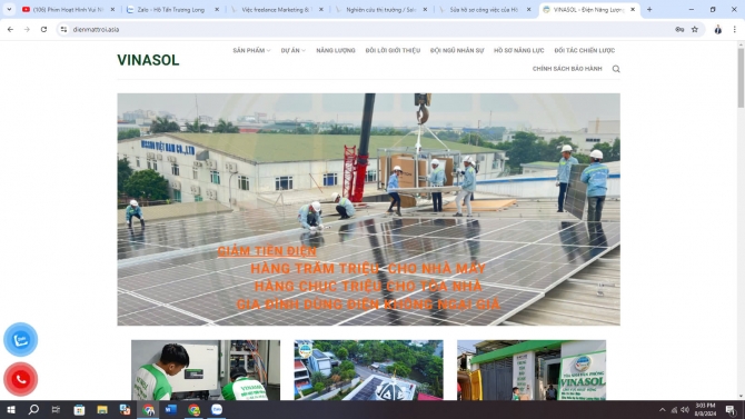 X&acirc;y dựng và quản trị website Dienmattroi.asia