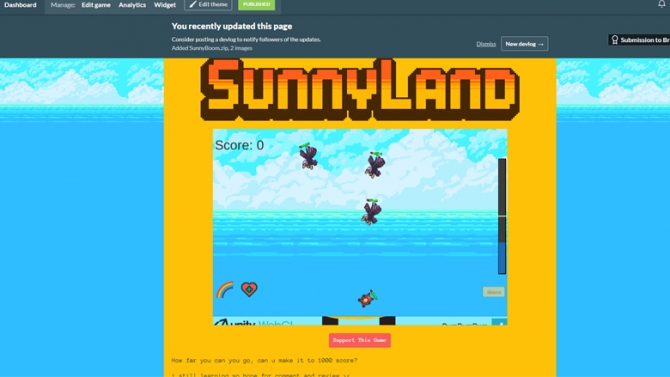 SunnyBoom - Dự &aacute;n game unity tham dự cuộc thi jam game &ldquo;Brackeys Game Jam 2021.1&rdquo;