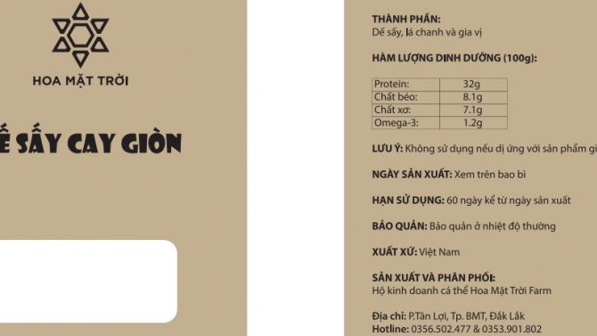 Dế sấy Hoa Mặt Trời