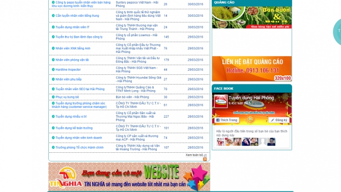 Thiết kế website tuyendunghaiphong.vn