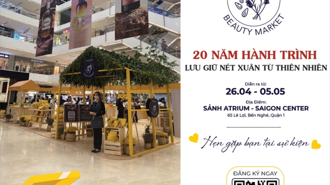 Thiết kế về ấn phẩm cho Event 20 năm của L'Occitane