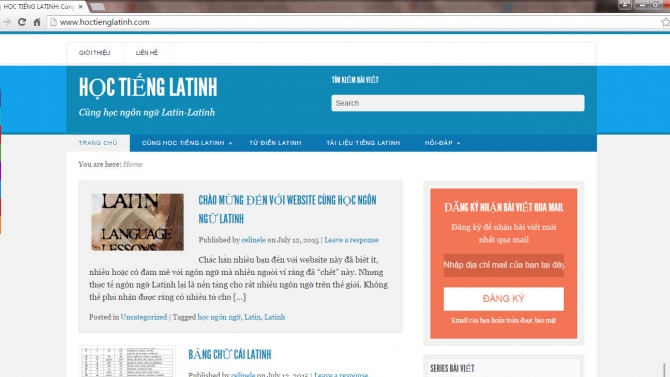 Thiết kế website Học tiếng Latinh