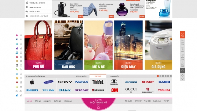 Layout website TMĐT