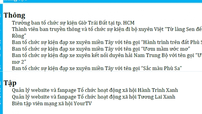 Hồ sơ năng lực
