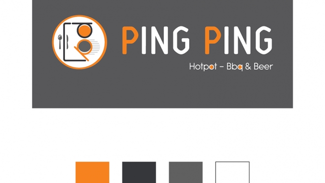 Nhận diện thương hiệu Ping Ping BBQ