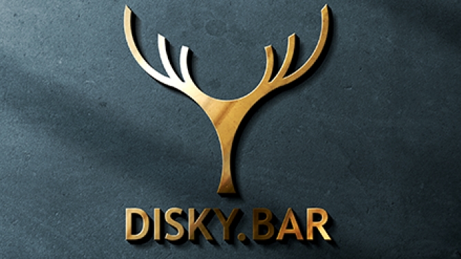 DISKY BAR Logo Design