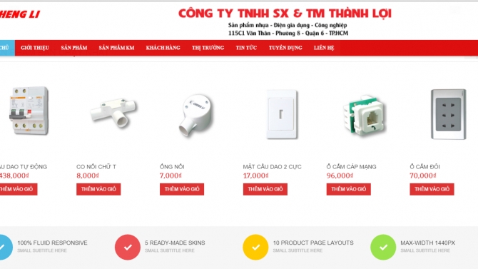 web b&aacute;n h&agrave;ng