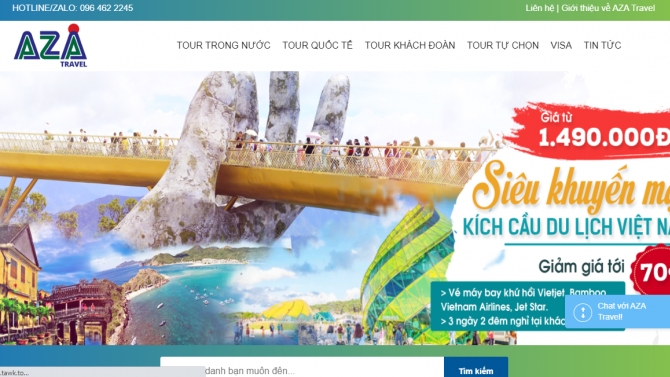 website du lịch