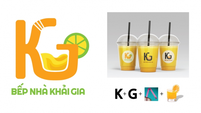 Thiết kế Logo Bếp Nh&agrave; Khải Gia