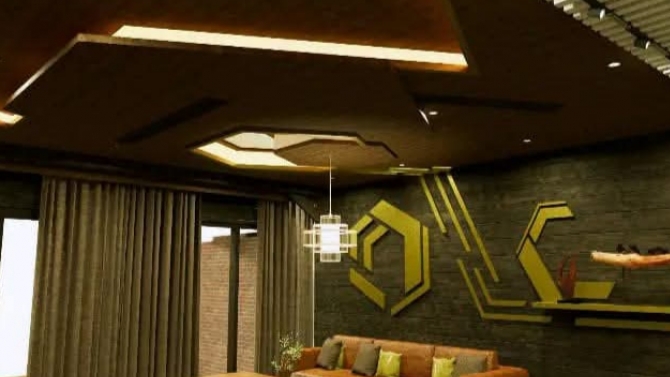 Concept thiết kế ph&ograve;ng lễ t&acirc;n cho c&ocirc;ng ty Bee Art 48 m2