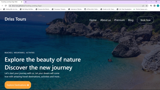 Thiết kế landingpage website du lịch
