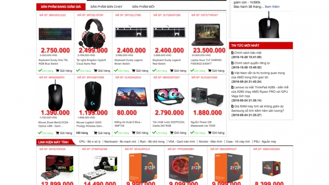 Thiết kế hệ thống b&aacute;n v&agrave; build PC laptop Gaming