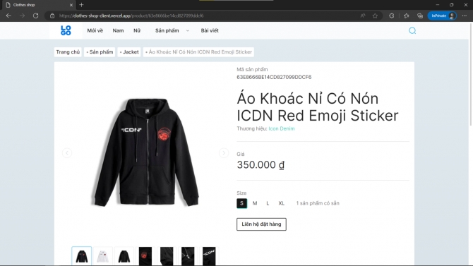 Website quảng b&aacute; sản phẩm quần &aacute;o v&agrave; phụ kiện