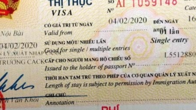 R&uacute;t tr&iacute;ch th&ocirc;ng tin visa