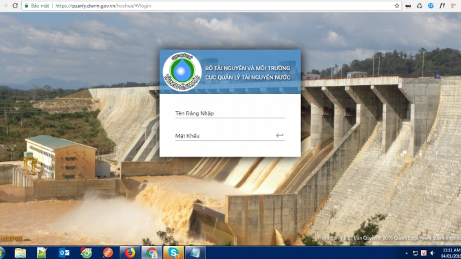 Test dự &aacute;n Quản l&yacute; hồ chứa