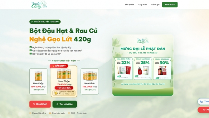 Thiết kế landing page Botnghegaolut.com