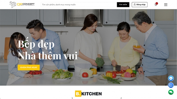 Website b&aacute;n h&agrave;ng nội thất QPConcept