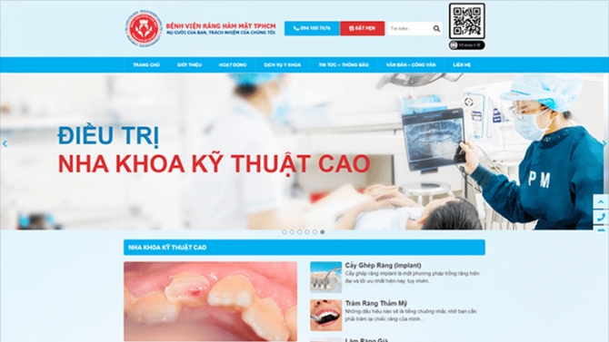 Website Bệnh Viện Răng H&agrave;m Mặt TPHCM