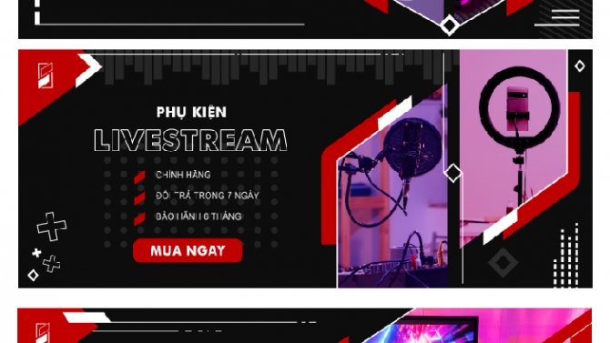 Thiết kế Bộ Banner Shop Phụ kiện vi t&iacute;nh