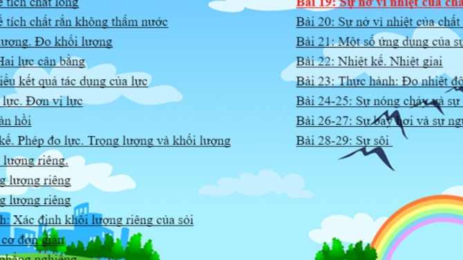 Phần mềm dạy học Vật L&yacute; lớp 6