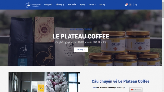 Thiết kế web c&ocirc;ng ty Le Plateau Coffee