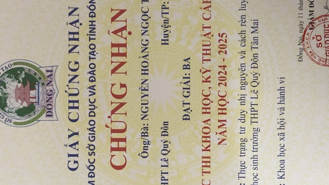 Dự &aacute;n Thực trạng tư duy nhị nguy&ecirc;n v&agrave; c&aacute;ch r&egrave;n luyện tư duy đa chiều cho học sinh trường THPT L&ecirc; Qu&yacute; Đ&ocirc;n T&acirc;n Mai