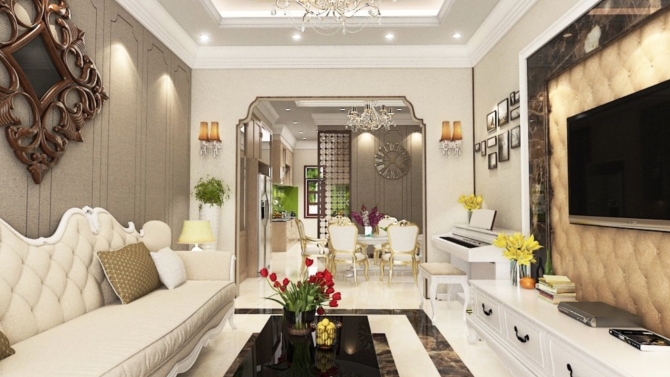 Nội thất nh&agrave; ở G&ograve; Vấp
